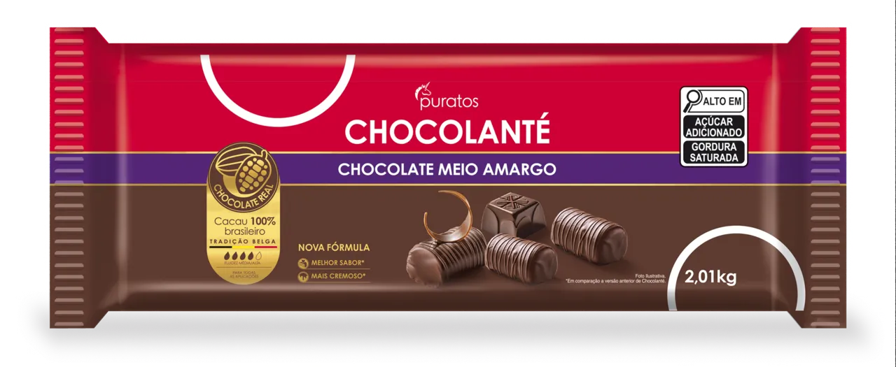 Chocolanté Meio Amargo Barra - Puratos