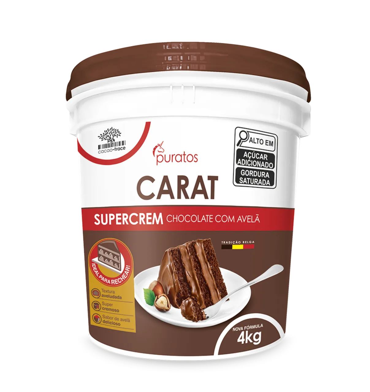 Carat Supercrem Chocolate com Avelã Cacao-Trace - Puratos