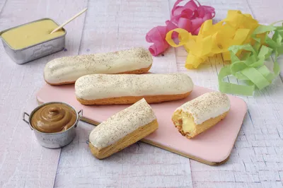 Éclair de Milho com Doce de Leite