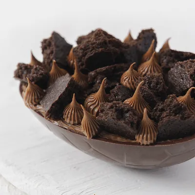 Ovo de Colher Cremoso com Brownie
